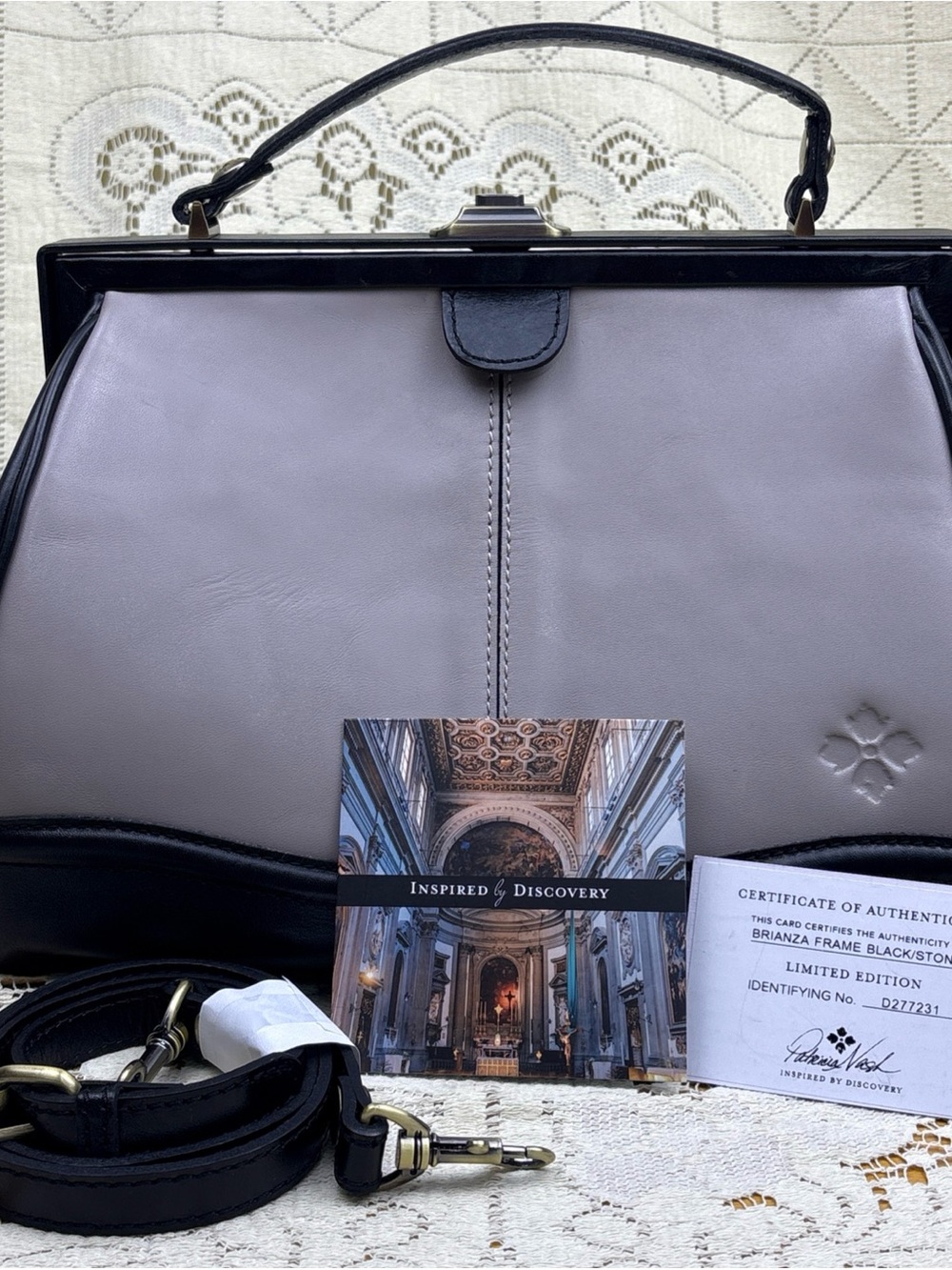 LTD Edition Patricia Nash Discovery Signature Brainza Frame Black/Stone #D277231